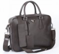 Prada Saffiano Briefcase - Brown 