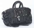 Prada Gathered Leather Bag _ Black 