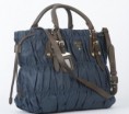 Prada Gathered Nylon Bag _Blue 